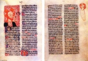 Saint Catherine of Bologna's breviary, showing the hymn "Pange lingua gloriosi."
