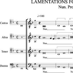 Lamentations for Good Friday (Brumel): IV Nun. Prophetae - version for lower voices