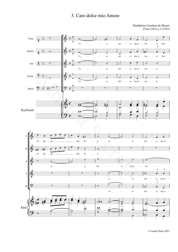 Caro dolce mio amore (Casulana) - Image 3