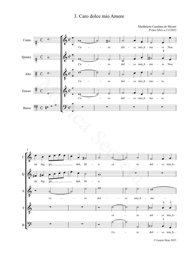 Caro dolce mio amore (Casulana) - Image 2