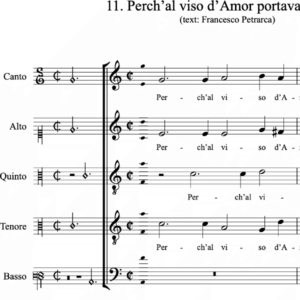 Perché al viso d'Amore (Casulana)