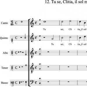 Tu se Clitia il sol mio (Casulana)