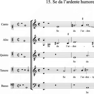 Se da l'ardente humore (Casulana)