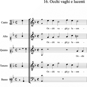 Occhi vaghi e lucenti (Casulana)