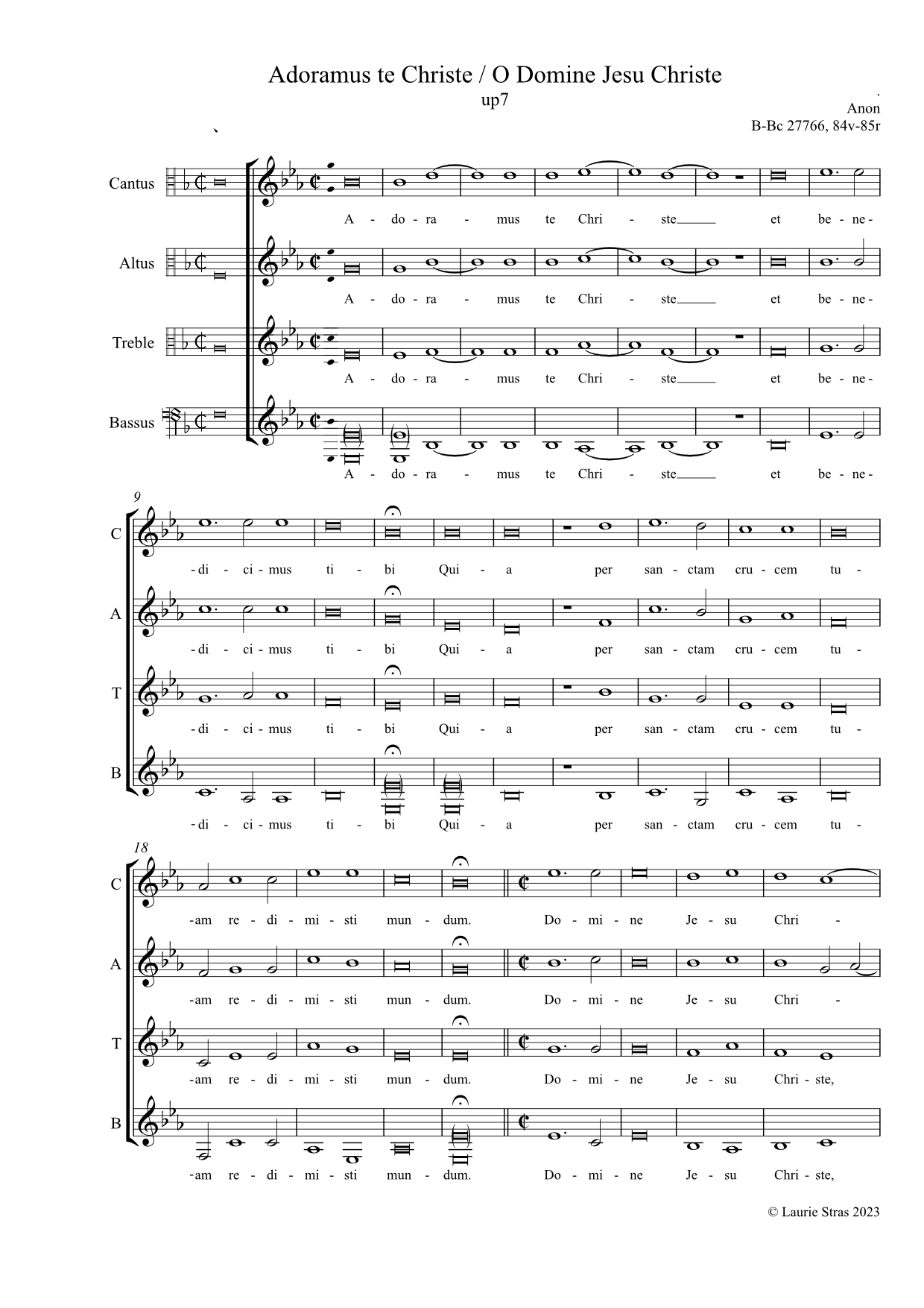Adoramus te Christe / Domine Jesu Christe (anon, Biffoli-Sostegni) - Image 2