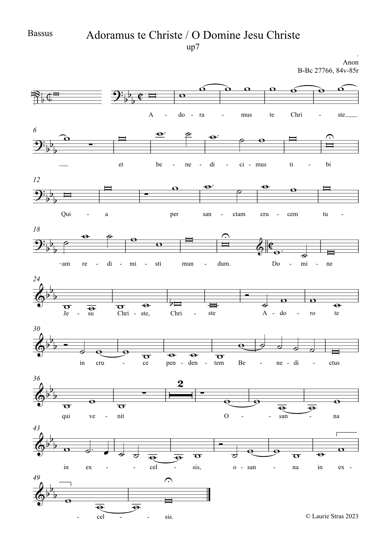 Adoramus te Christe / Domine Jesu Christe (anon, Biffoli-Sostegni) - Image 3
