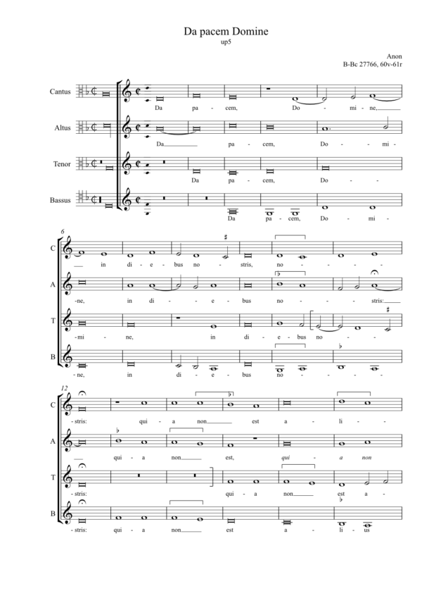 Da pacem Domine in diebus nostris (anon, Biffoli-Sostegni) - Image 3