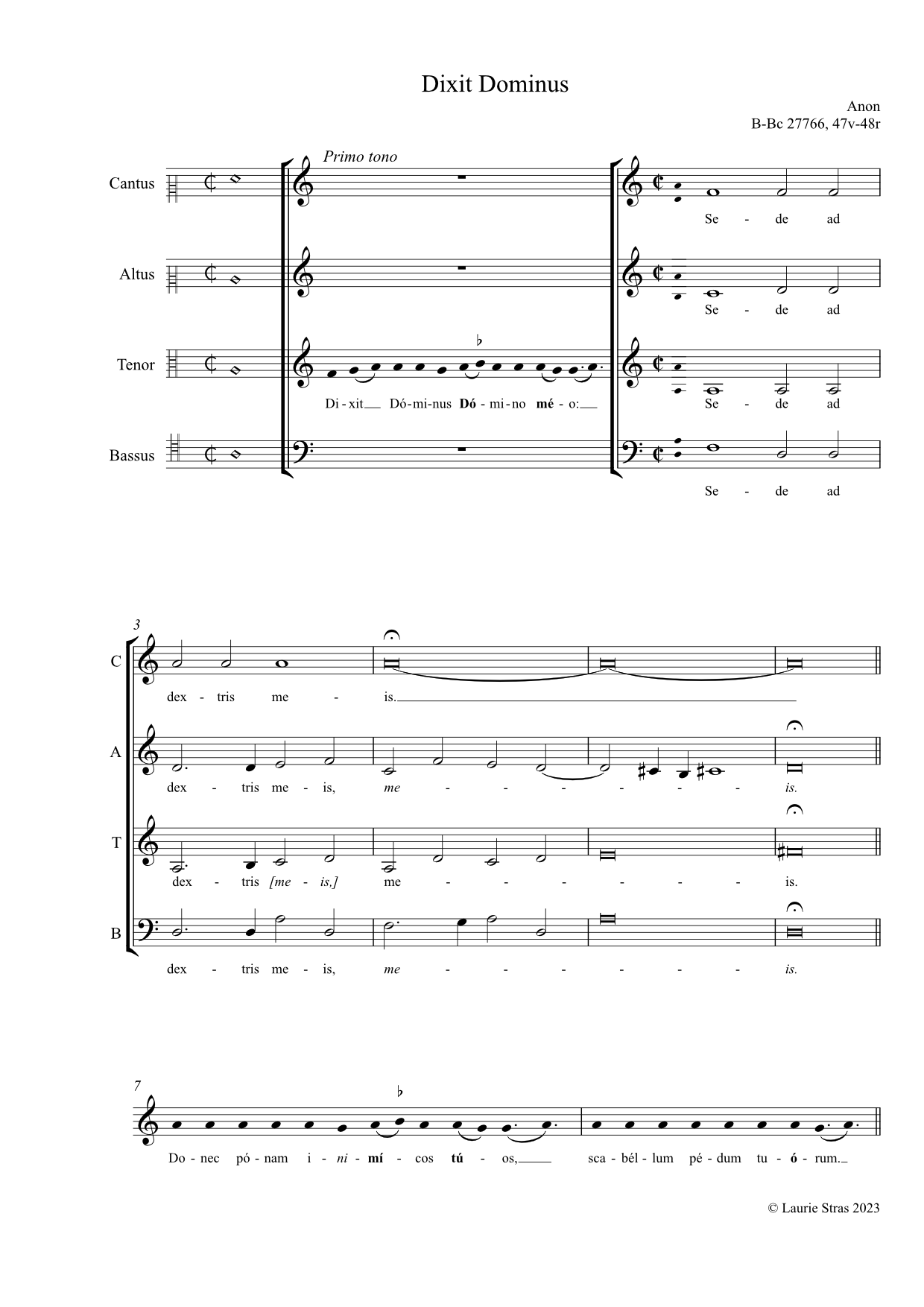 Dixit Dominus  (anon, Biffoli-Sostegni) - Image 2