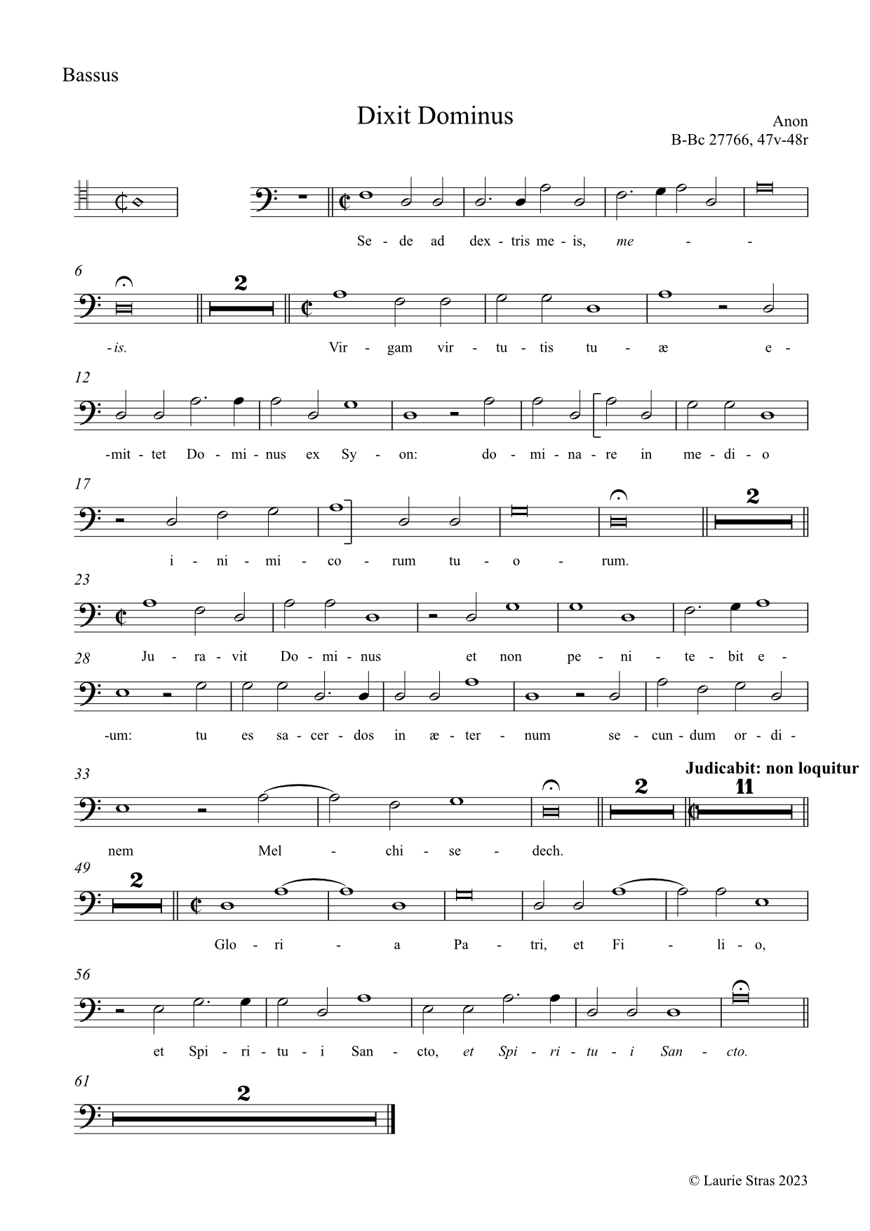 Dixit Dominus  (anon, Biffoli-Sostegni) - Image 3