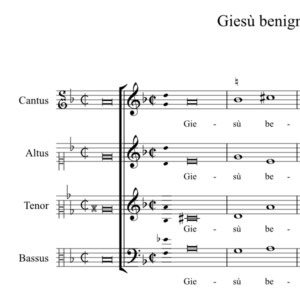 Giesù benign’ et pio (anon, Biffoli-Sostegni)
