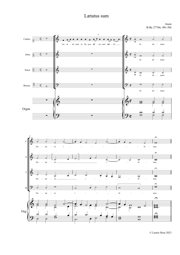 Laetatus sum  (anon, Biffoli-Sostegni) - Image 2