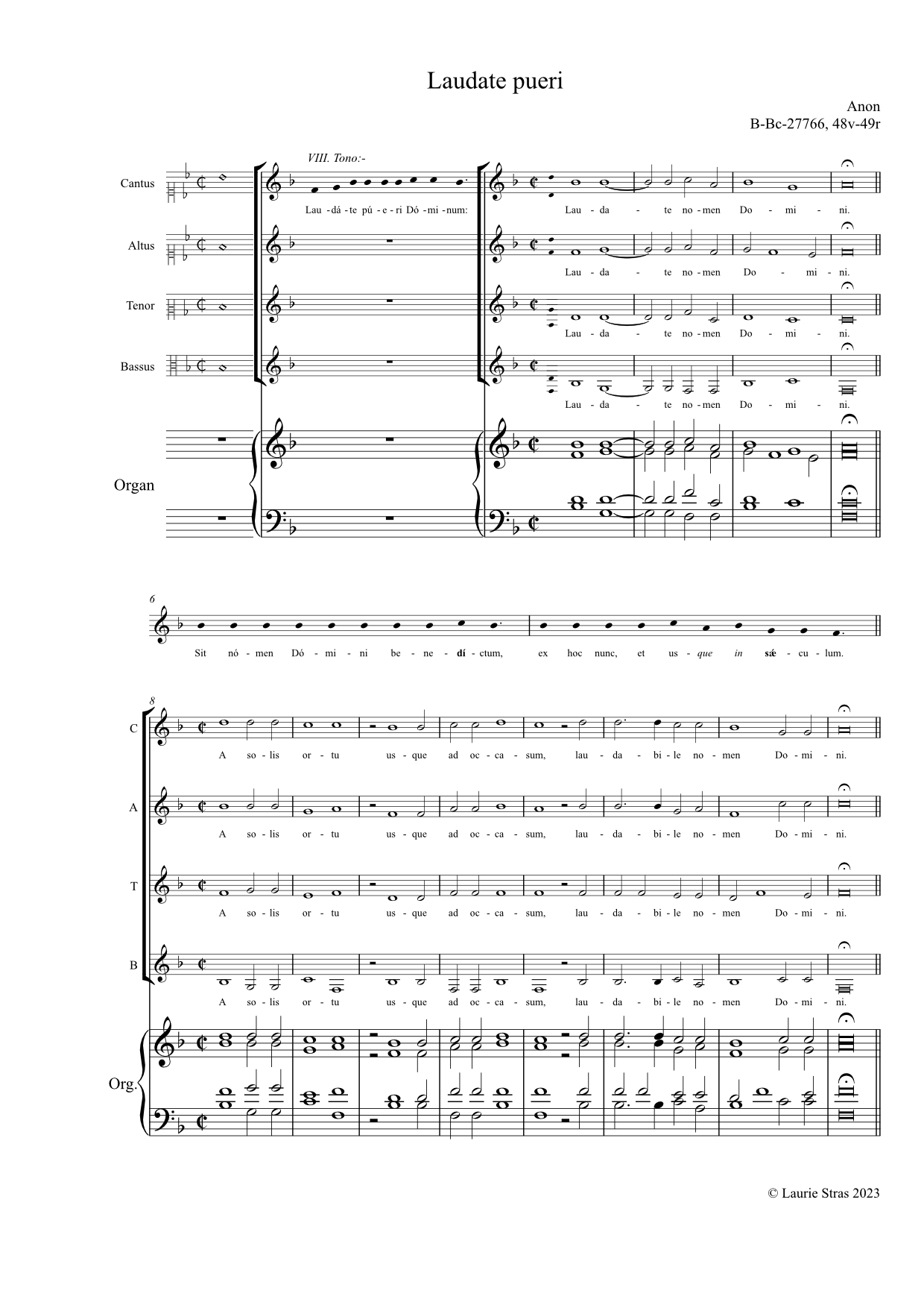 Laudate pueri (anon, Biffoli-Sostegni) - Image 3