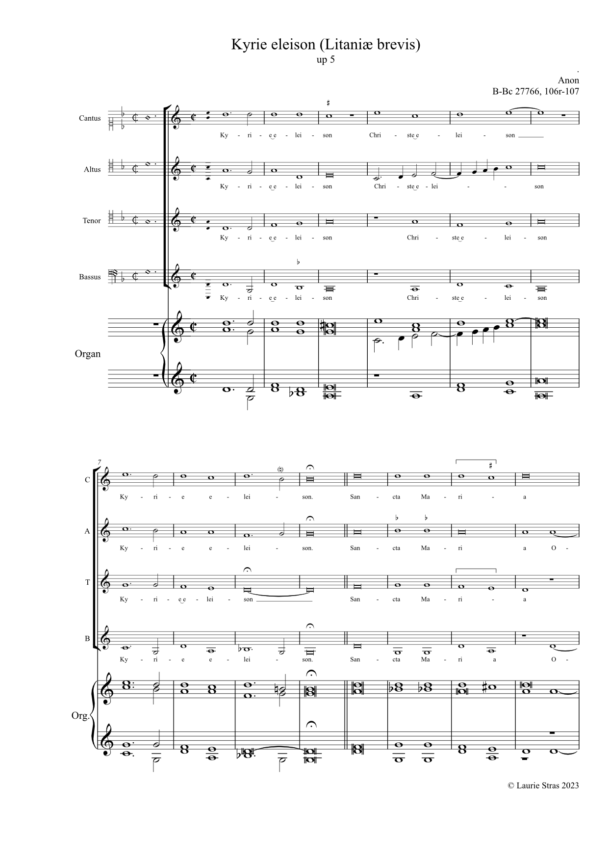 Kyrie eleison (Litaniæ breves)(anon, Biffoli-Sostegni) - Image 3