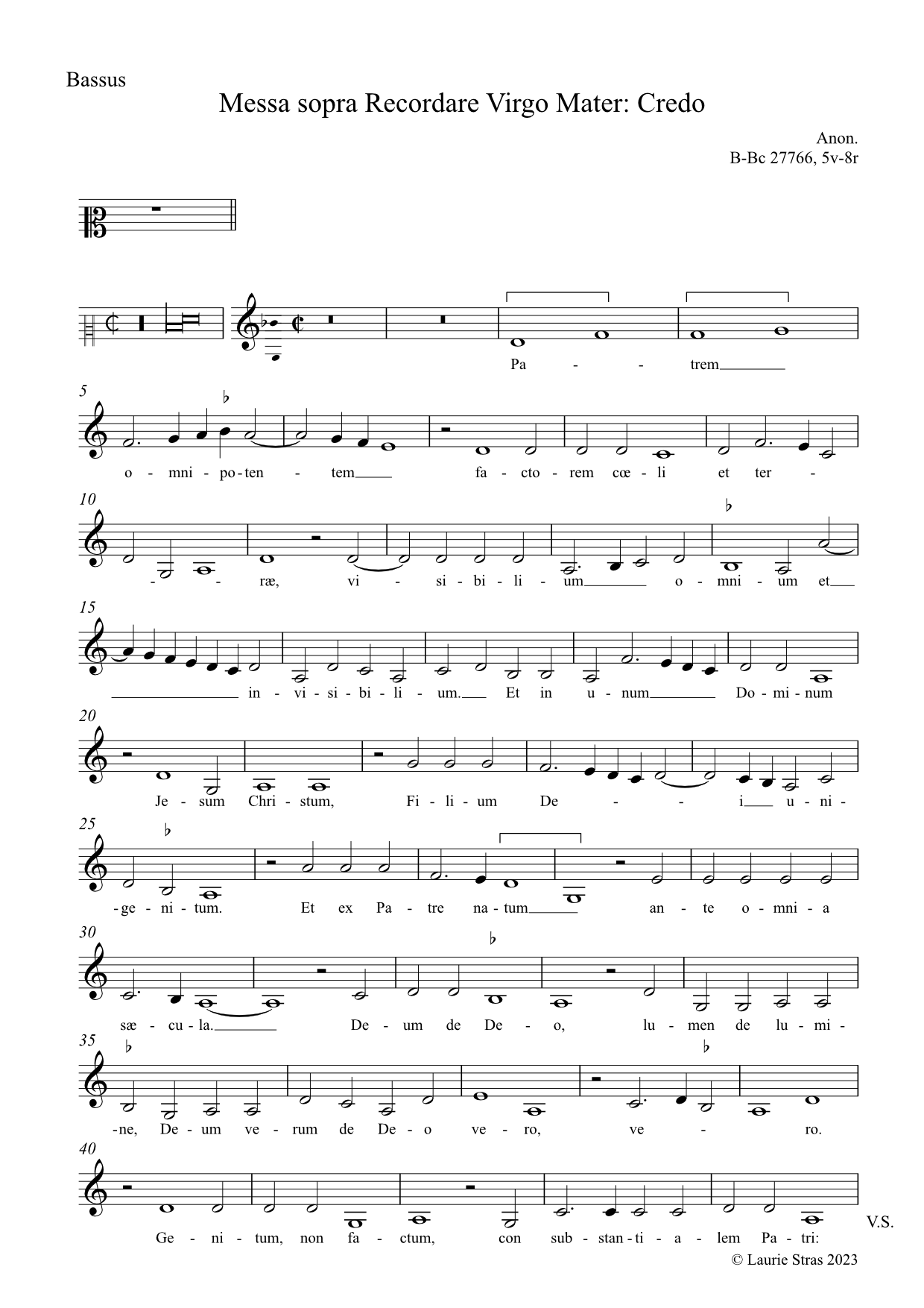Messa sopra Recordare Virgo Mater - Credo (anon, Biffoli-Sostegni) - Image 3