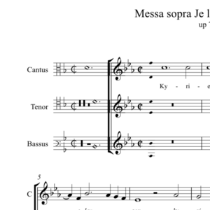 Messa sopra Je le lerray - Kyrie (anon, Biffoli-Sostegni), up seventh