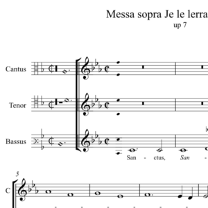Messa sopra Je le lerray - Sanctus (anon, Biffoli-Sostegni), up seventh