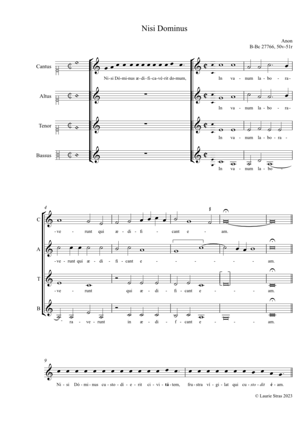 Nisi Dominus  (anon, Biffoli-Sostegni) - Image 2