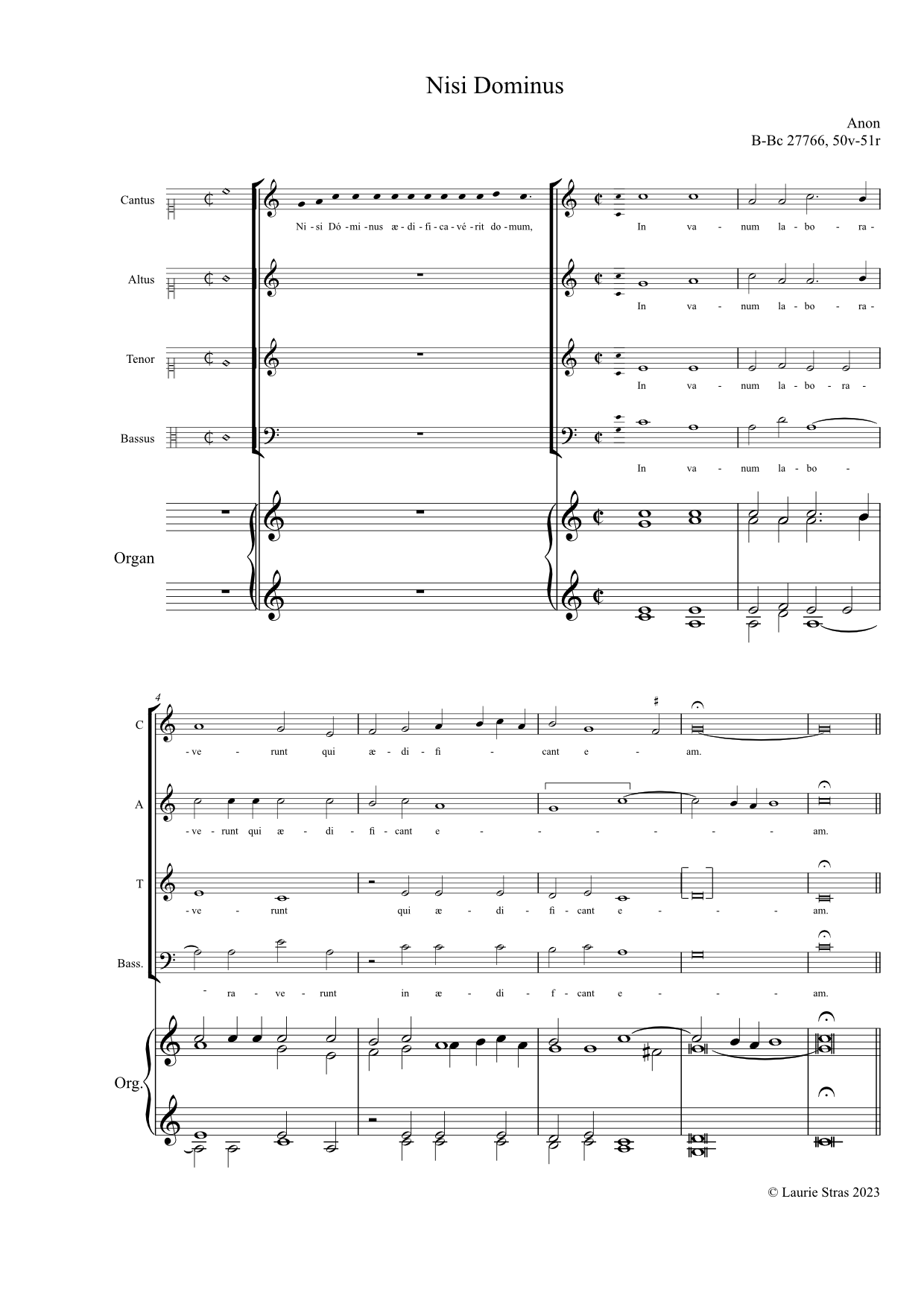 Nisi Dominus  (anon, Biffoli-Sostegni) - Image 4