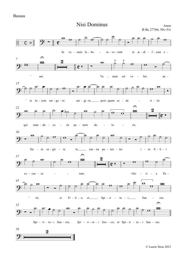 Nisi Dominus  (anon, Biffoli-Sostegni) - Image 3