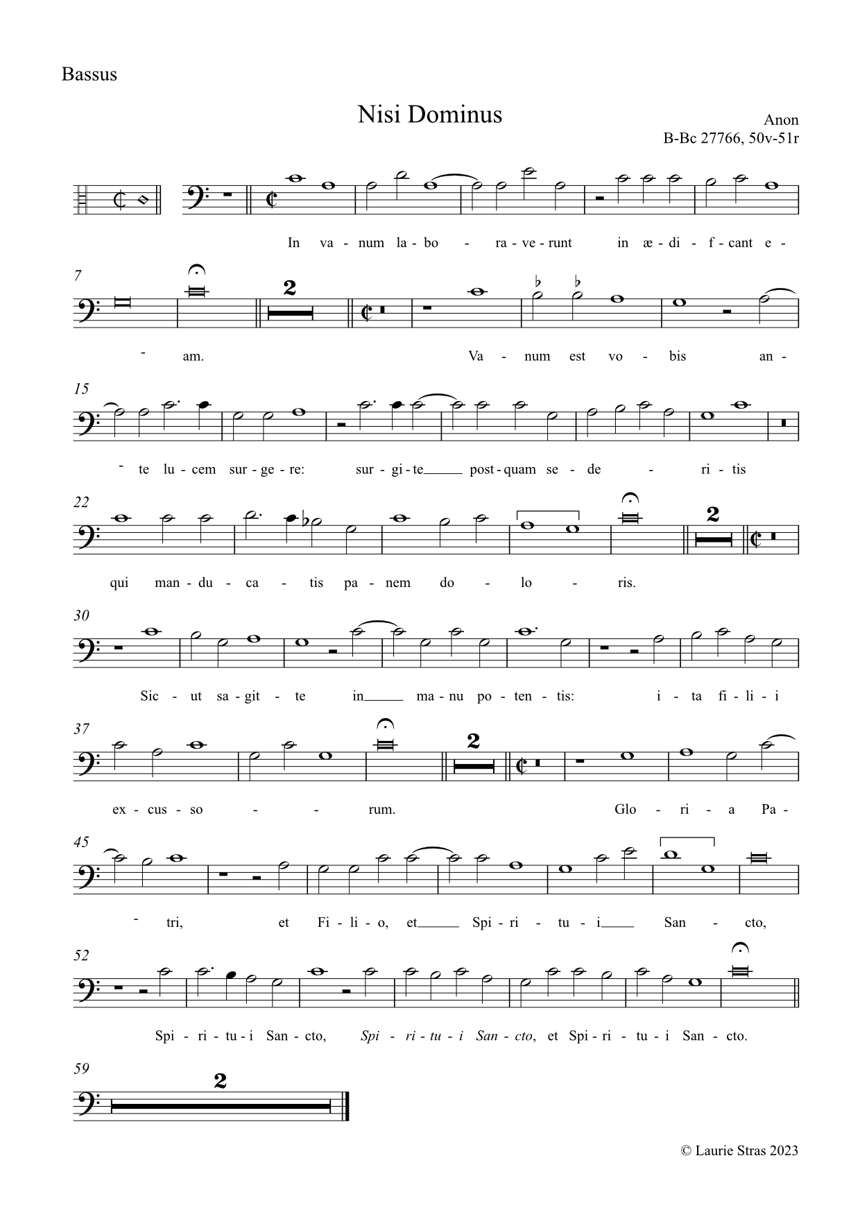 Nisi Dominus  (anon, Biffoli-Sostegni) - Image 3