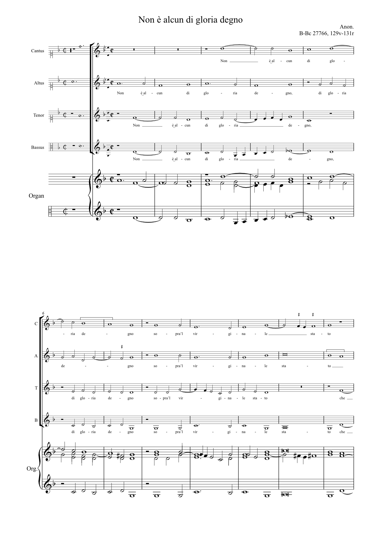 Non è alcun di gloria degno (anon, Biffoli-Sostegni) - Image 3