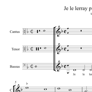 Je le lerray puisqu'il me bat (Antoine de Févin)